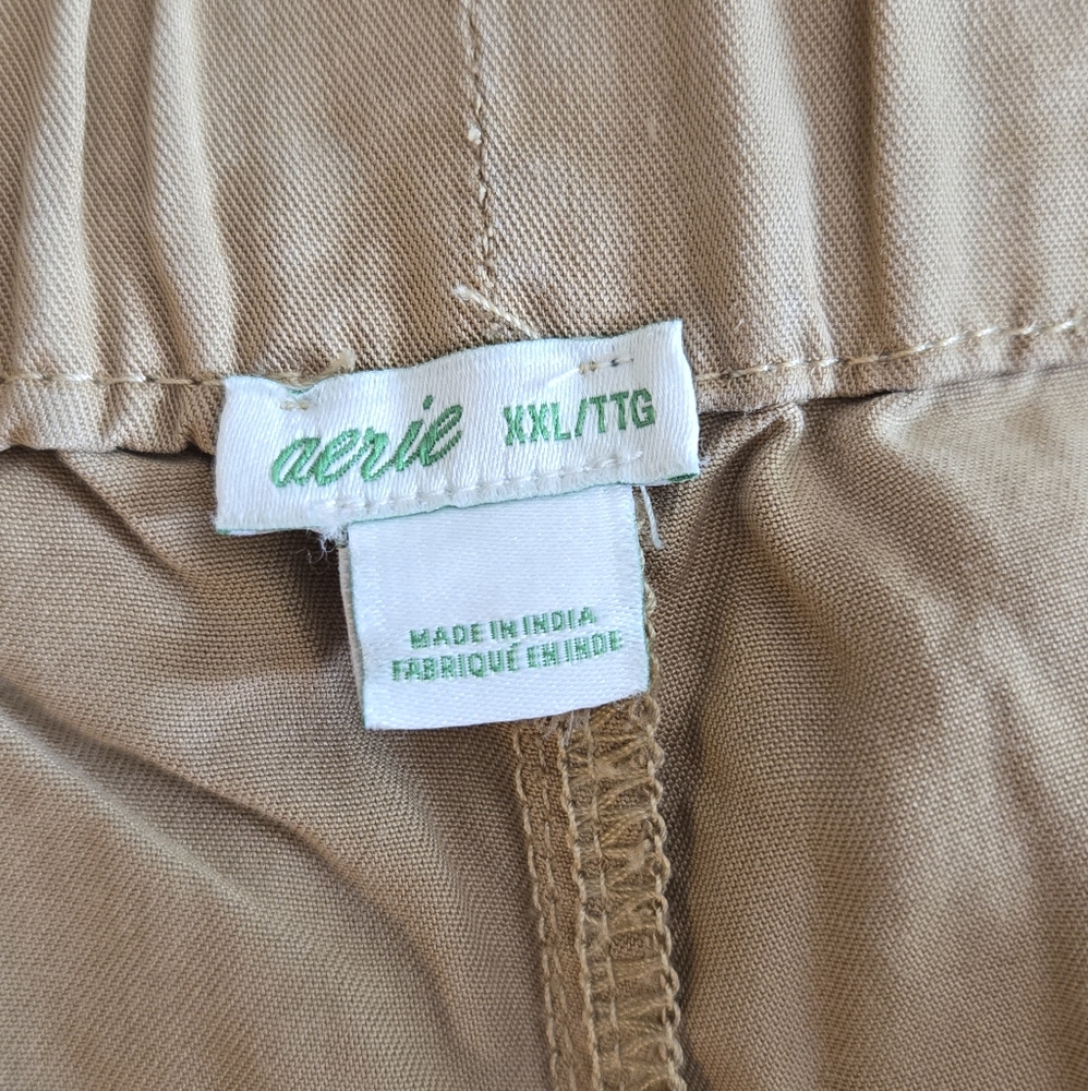 Aerie Light Tan Paperbag Waist Tie Shorts - Picture 7 of 7
